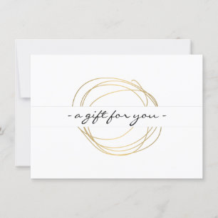 Gold Designer Scribble Gift Certificate