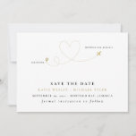 Gold Destination Wedding Save the Date Invitation<br><div class="desc">Gold Destination Wedding Save the Date</div>