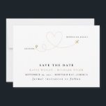 Gold Destination Wedding Save the Date Invitation<br><div class="desc">Gold Destination Wedding Save the Date</div>
