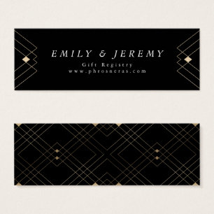 Gold Diamond Black Geometric Deco Gatsby Wedding