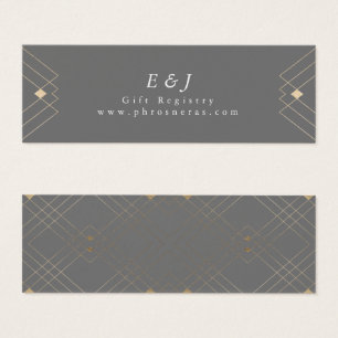 Gold Diamond Gray Geometric Deco Gatsby Wedding