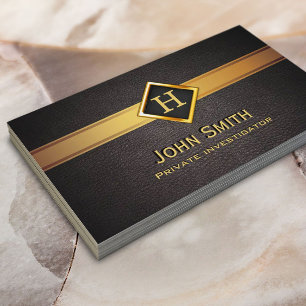 Gold Diamond Label Investigator Business Card