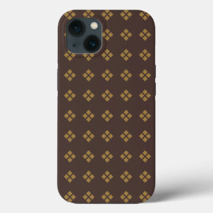 Gold Diamond Pattern iPhone 13 Case