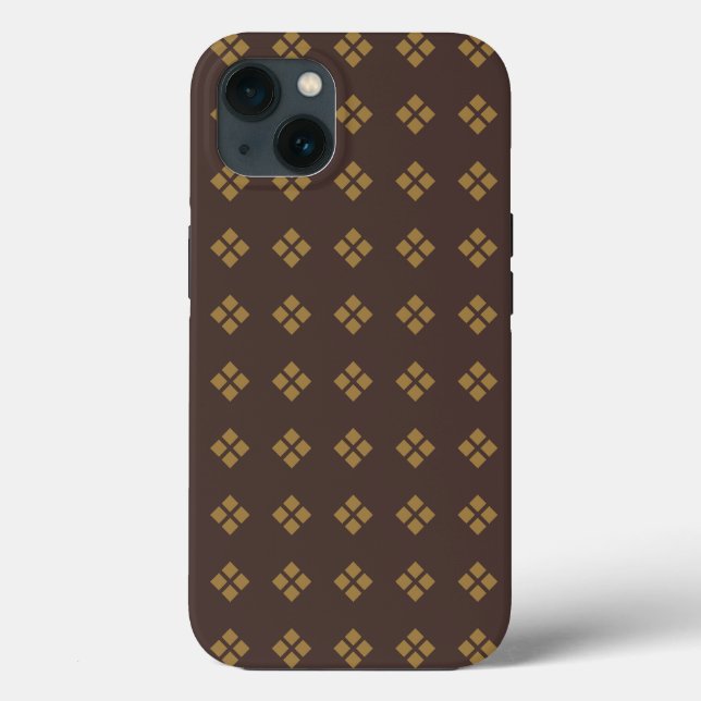 Gold Diamond Pattern Case-Mate iPhone Case (Back)