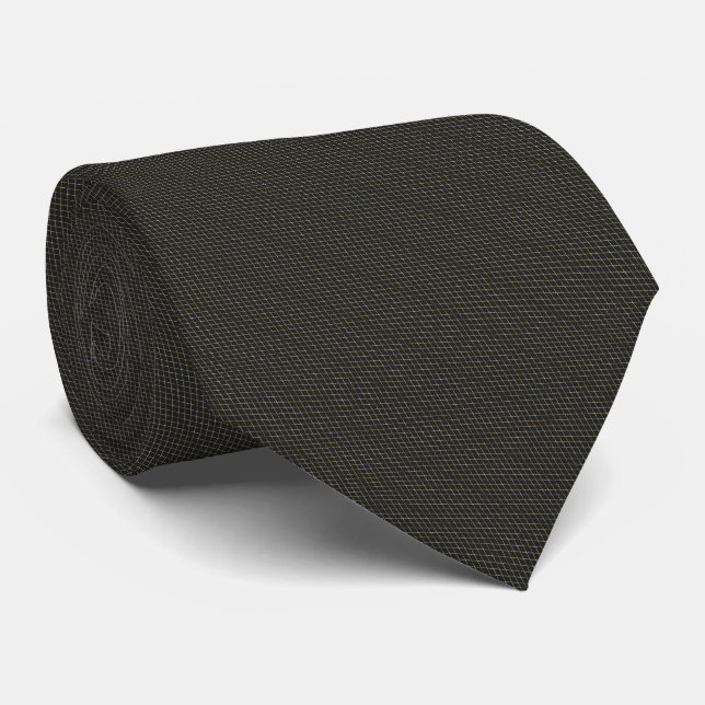 Gold Diamond Pattern Tie (Rolled)