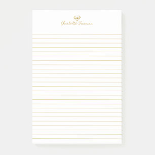 Gold Diamond Personalised Lined Notepad
