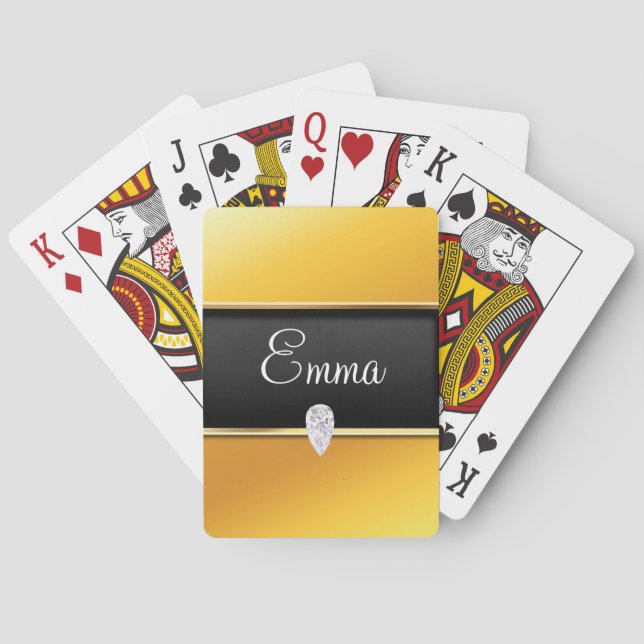 Gold & Diamond Playing Cards (Back)