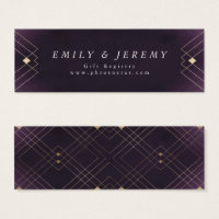 Gold Diamond Purple Geometric Deco Gatsby Wedding