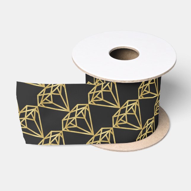 Gold Diamond Satin Ribbon (Spool)