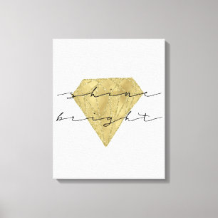 Gold Diamond Shine Canvas Print