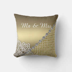 GOLD DIAMOND SPOT CUSHION WEDDING