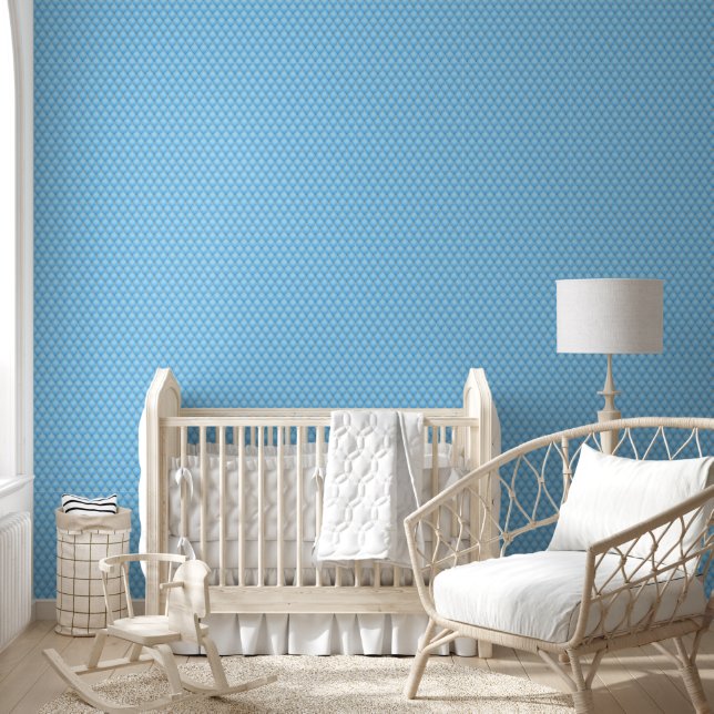 Gold Diamond Tufted Sky Blue Wallpaper (Kids)