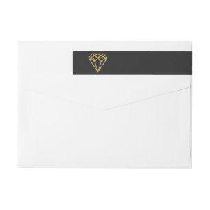 Gold Diamond Wrap Around Label