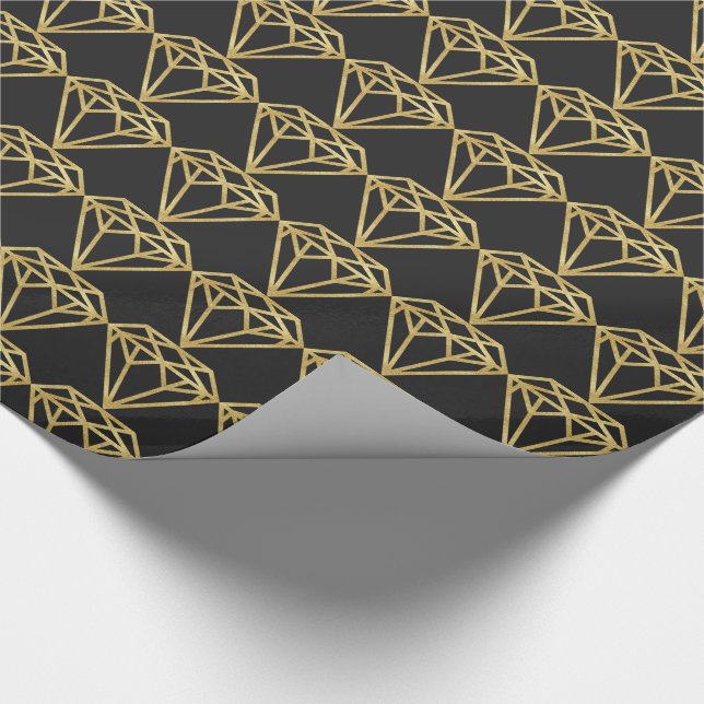 Gold Diamond Wrapping Paper (Corner)