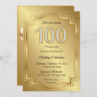 Gold & Diamonds 100th Birthday Anniversary
