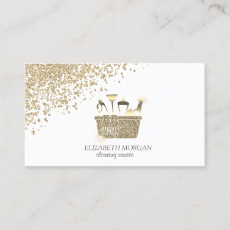 Gold Diamonds Broom Maid Cleaning House Business Card