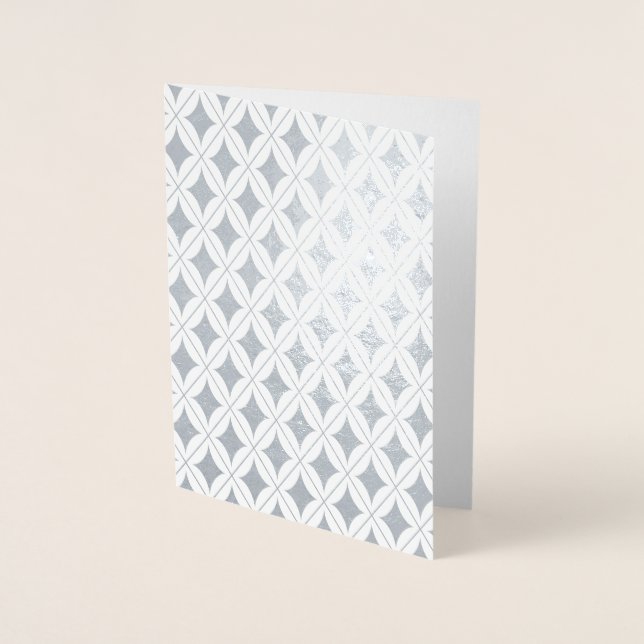 Gold Diamonds Foil Greeting Card (Front)