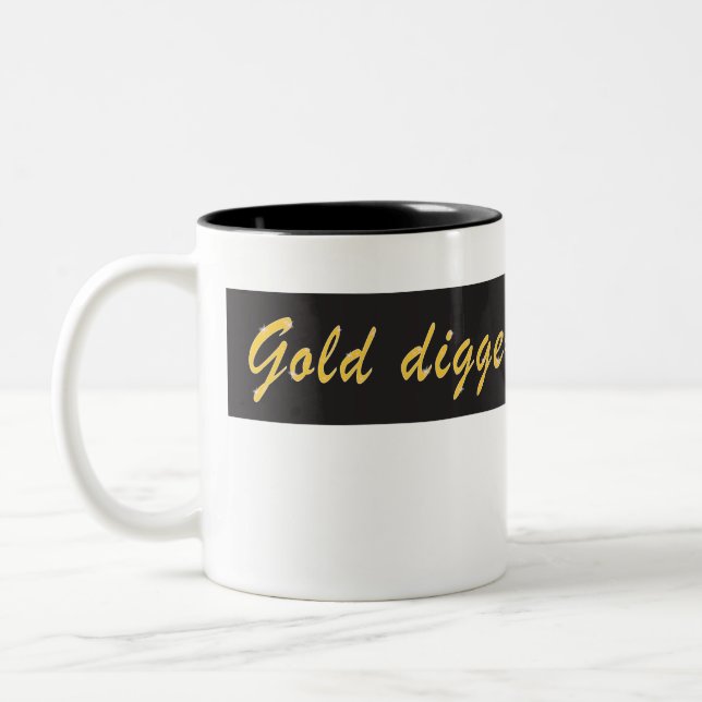 Gold digger Two-Tone coffee mug (Left)