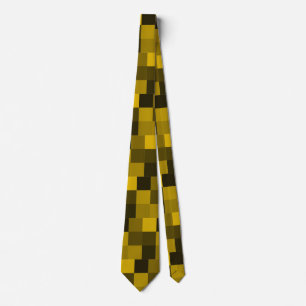 Gold Digital Dazzle Camo Tie