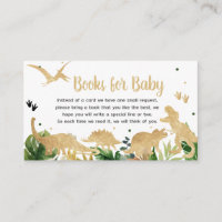 Gold Dinosaur Baby Shower Books for Baby