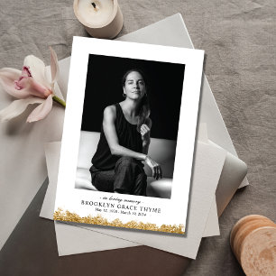 Gold Dipped Photo Memorial Program