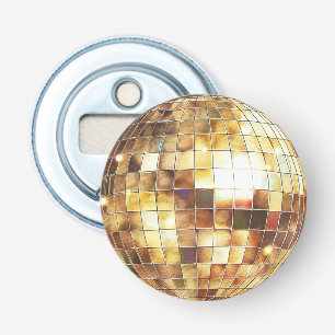 Gold Disco Ball Bottle Opener
