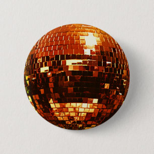 GOLD Disco Ball Button