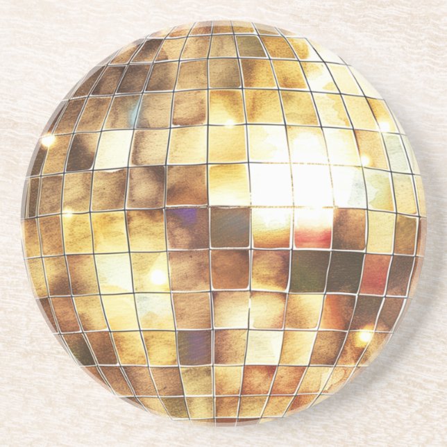 Gold Disco Ball Coaster (Front)