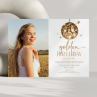 Gold Disco Ball Golden Picture Birthday Party