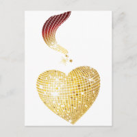 Gold Disco Ball Heart