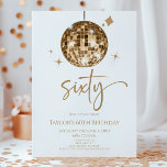 Gold Disco Ball Sixty 60th Birthday Party Invitation<br><div class="desc">This is a Gold Disco Ball Sixty 60th Birthday Party Invitation!</div>