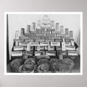 Gold Display at Nome Bank 1906 Poster