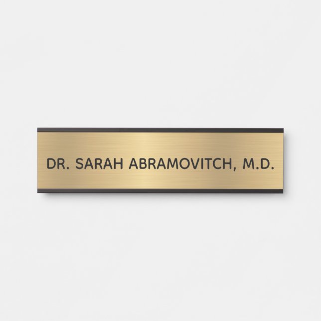 Gold Doctor Doctor's Door Office Sign Signs (Front)