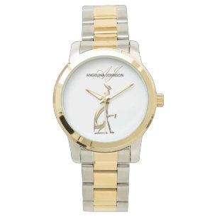 Gold Dog Monogram Personalised Watch