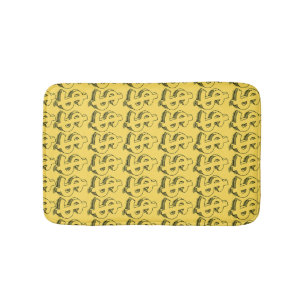 gold dolar bath mat