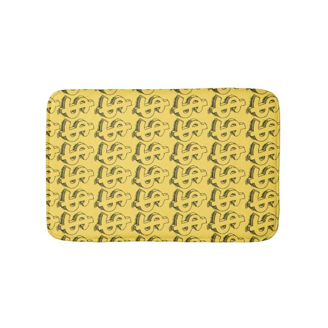 gold dolar bath mat (Front)