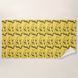 gold dolar beach towel