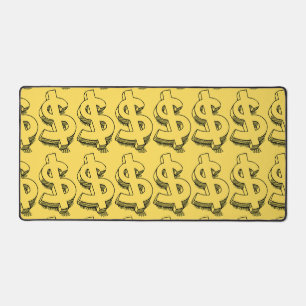 gold dolar desk mat