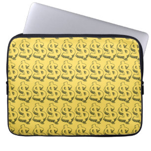 gold dolar laptop sleeve