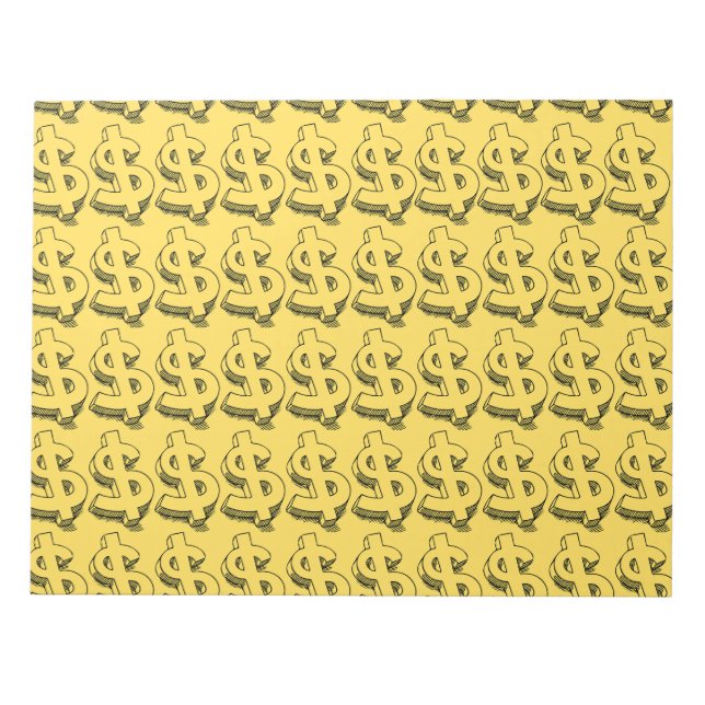 gold dolar notepad (Front)