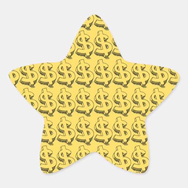 gold dolar star sticker (Front)