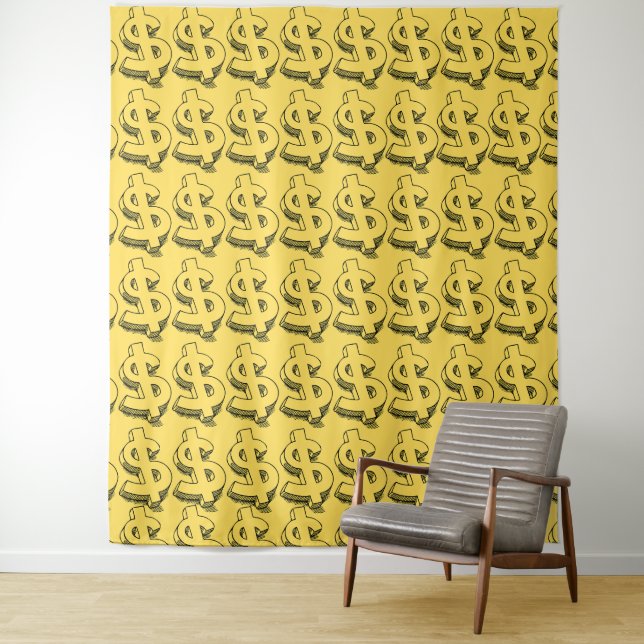 gold dolar tapestry (In Situ)