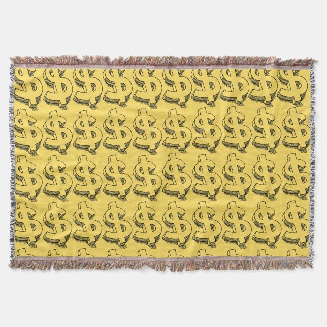 gold dolar throw blanket (Front)