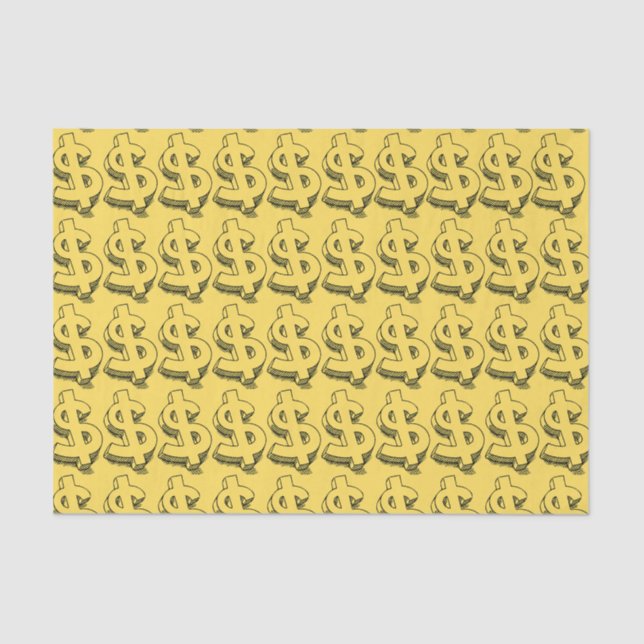 gold dolar tissue paper (Front)