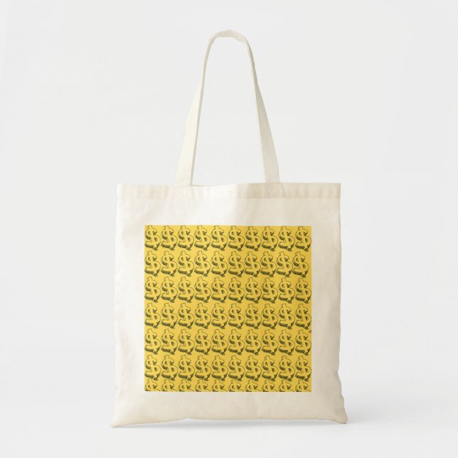 gold dolar tote bag (Front)