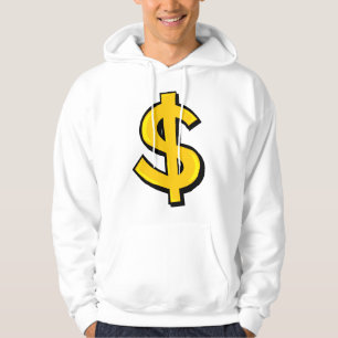 Gold Dollar Sign Bold Yellow Money Symbol Hoodie