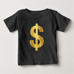 Gold Dollar Sign Symbol – Luxury Money Minimalist  Baby T-Shirt