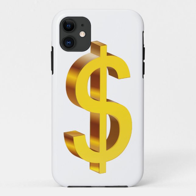 Gold Dollar Symbol Case-Mate iPhone Case (Back)