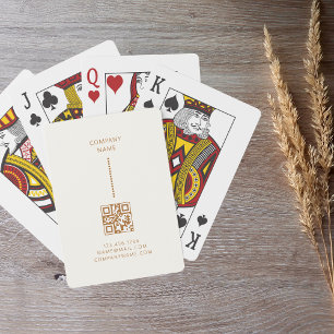 Gold Dots Minimalist Simple Cream Business Playing Cards