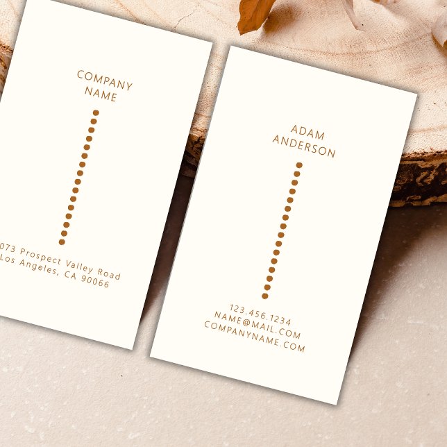 Gold Dots Minimalist Simple Professional Business Card (Creator Uploaded)